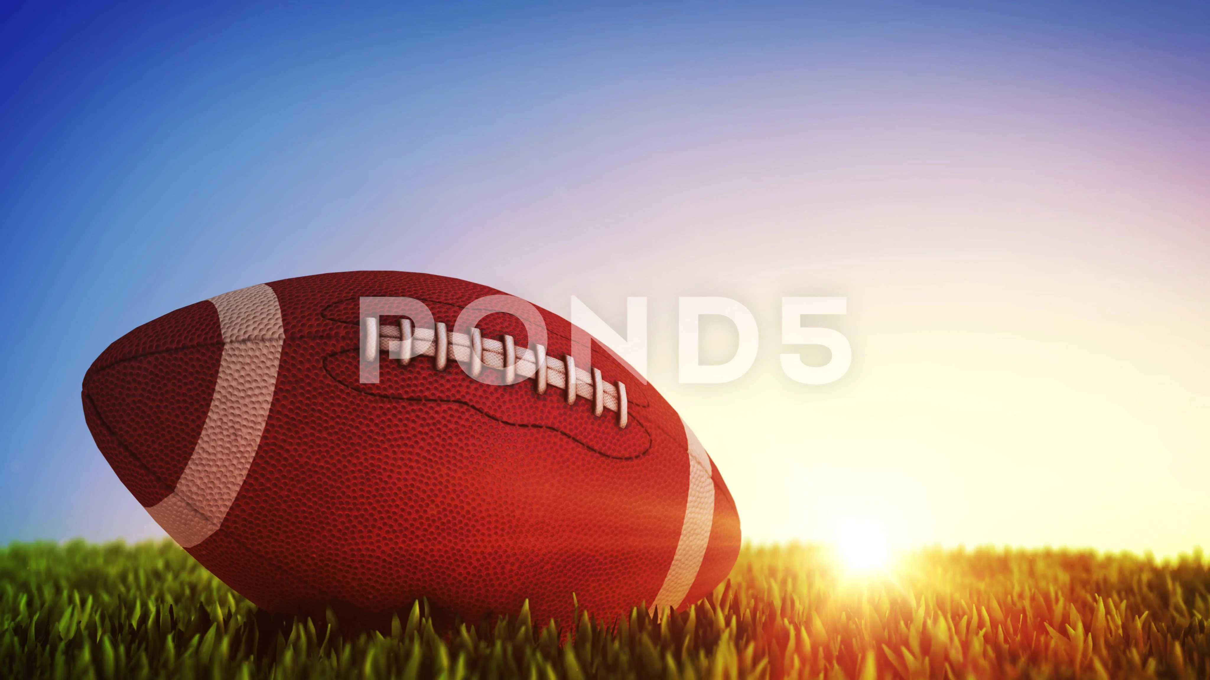 Close Up To an American Football Ball with the National Football