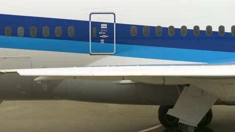 4K ANA Boeing 787-8 JA816A Taxiing at Tokyo Haneda Airport Japan Stock Footage 342019380