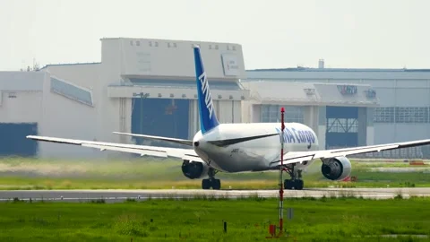 4K ANA Cargo Boeing 767-300BCF Departure at Narita International Airport Japan 库存影片 338039907