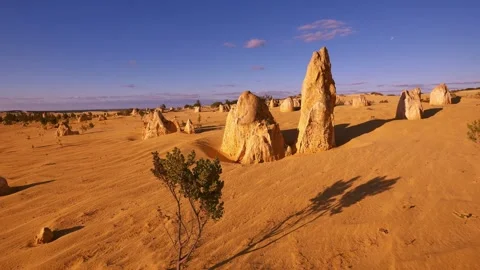 4K Ancient Limestone Pinnacles Nambung National Park Western Australia Stock-Footage 334443684