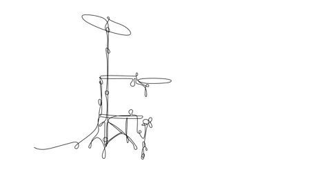 4K and HD video of drum set, isolated. Stock Footage 149880862