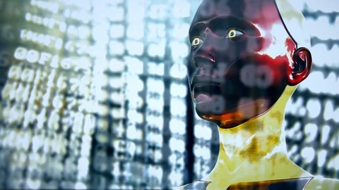 4K Android AI Digital Coding Encryption Decryption 2 Video stock 103578142