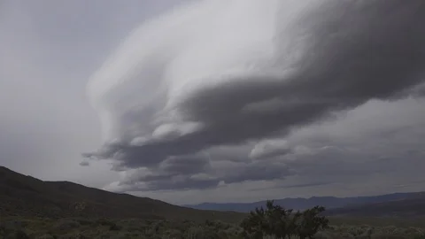 4k Angry Storm Clouds Over Owens Valley Stock Footage 118561346
