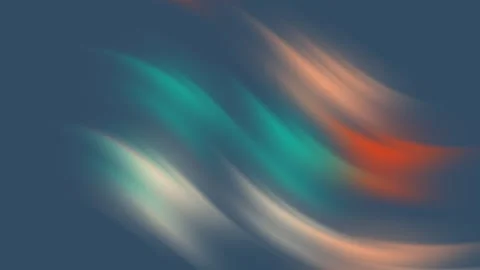 4K Animated abstract video background with dynamic blurred waves of teal Stock Footage 312555087