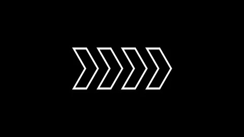 4K Animated Arrow direction sign on black background 動画素材 259467106