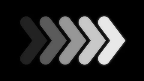4K Animated Arrow direction sign on black background, Direction banner. Vidéo 332959635