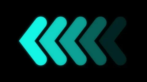 4K Animated Arrow direction sign on black background, Direction banner. Vídeo Stock 332959638