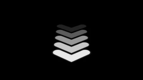 4K Animated Arrow direction sign on black background, Direction banner. Видео 332959640