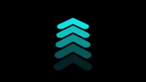 4K Animated Arrow direction sign on black background, Direction banner. Видео 332959644