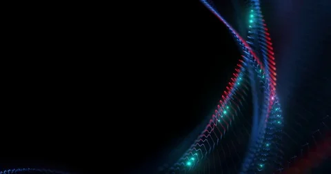 4K animated background loop with audio elements. 3D abstract digital wave. Stock Footage 69829125