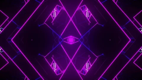 4K Animated background in neon cyberpunk style 1 Video stock 106924599