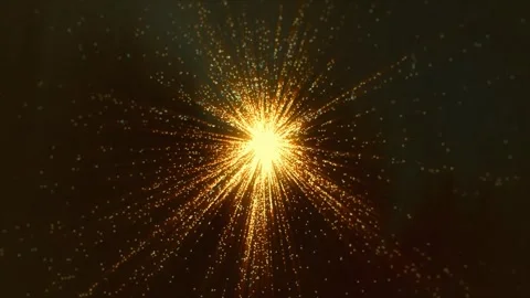 4k Animated background of orange particles forming a tunnel Video stock 280437190