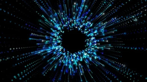 4k Animated background of particles forming a tunnel Video stock 114971317