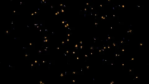 4k animated background simulating the flight of glowing moths Stock Footage 118806056