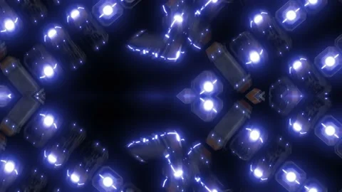 4K Animated Blue Lights Loop 3 Stock Footage 222375046