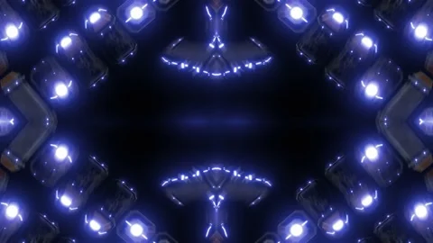 4K Animated Blue Lights Loop 5 Stock Footage 222375118