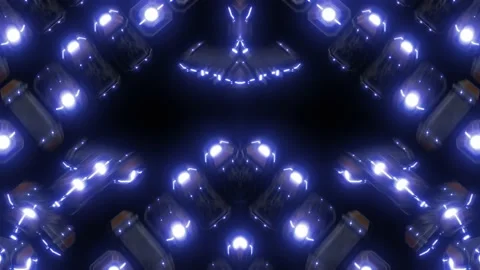 4K Animated Blue Lights Loop 4 Stock Footage 222375138