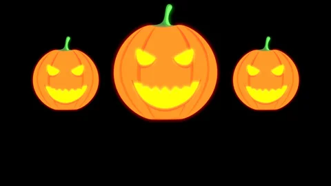 4k Animated Bounce Pumpkin on alpha Screen Background Stock Footage 288871333