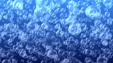 4k Animated Bubbles Blue Background Vídeo Stock 113459498