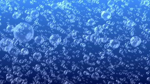 4k Animated Bubbles Blue Background Video stock 113459965