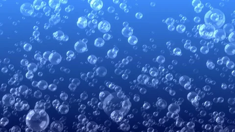 4k Animated Bubbles Blue Background Video stock 113460259