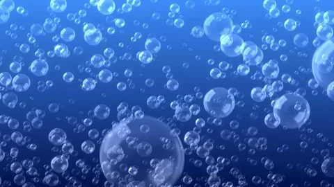4k Animated Bubbles Blue Background Video stock 113460504