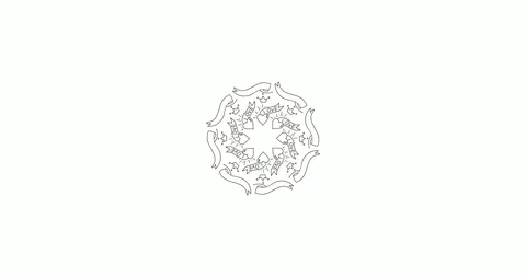 4K Animated circle black and white magic and occult mandala pattern drawing Stock Footage 116304611