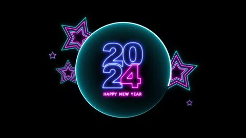 4K Animated Creative Design Glowing Vidéo 260087454
