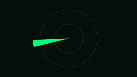 4K animated digital radar display Stock Footage 331660315