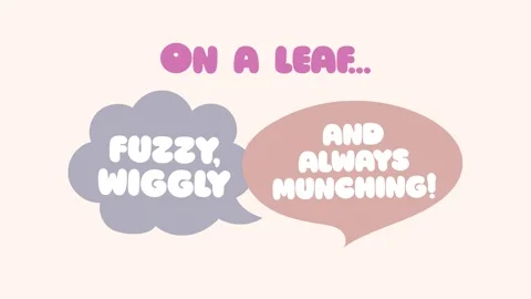 4K animated educational introducing caterpillar unique characteristics. 스톡 동영상 311370305