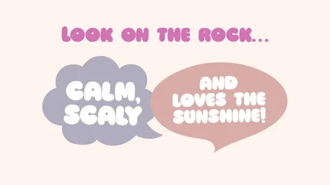 4K animated educational introducing iguana unique characteristics. Video stock 311370310