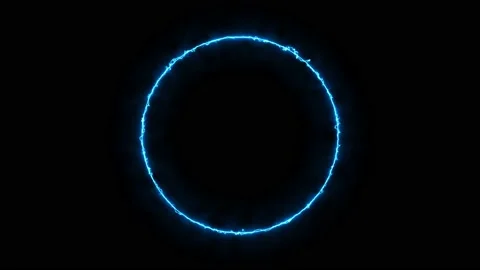 4k animated energy ring on a black background Stock Footage 134598122