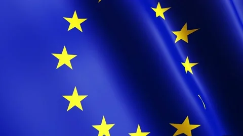 4K Animated EU Flag Stock Footage 107010902