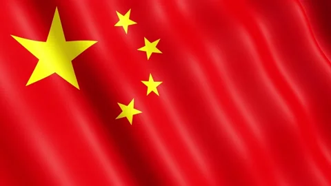 4K Animated Flag of China Видео 107010897