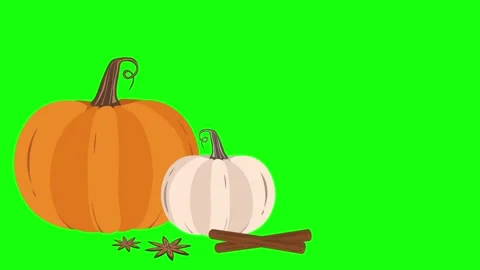 4k Animated Flat style pumpkins and leaves motion pattern design Vidéo 252833787