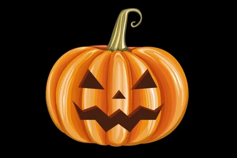 4k Animated Flat style pumpkins and leaves motion pattern design Vidéo 253082633