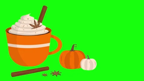4k Animated Flat style pumpkins and leaves motion pattern design Stock-Footage 253101540