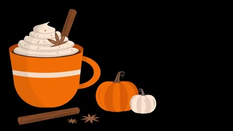 4k Animated Flat style pumpkins and leaves motion pattern design Vídeo Stock 253101542