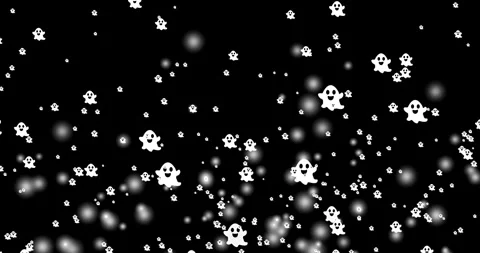 4K Animated Ghost Emoji Transition.4K Social Media Ghost Emoji Transitions Stock Footage 346682081