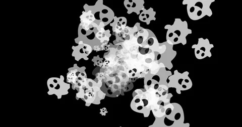 4K Animated Ghost Emoji Transition.4K Social Media Ghost Emoji Transitions Stock Footage 346682442