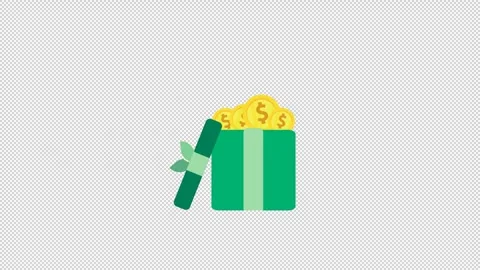 4k animated gift box 2d animation footage Stock Footage 253665735