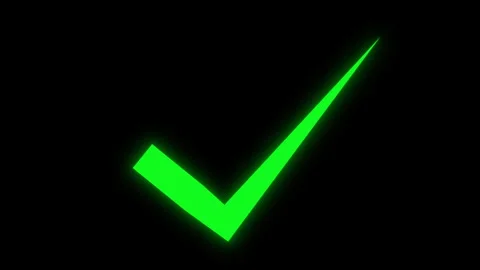 4K Animated Green Check Mark and Red Cross Symbols Stock Footage 303460605