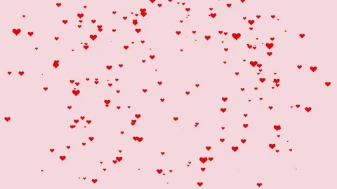 4K - Animated hearts floating up from bottom to top with alpha channel Stock Footage 102477454