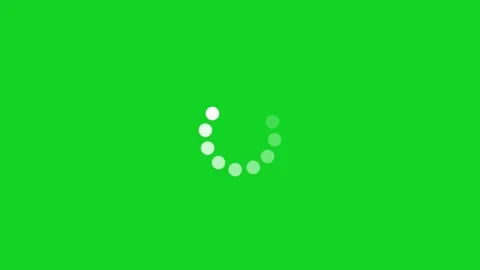 4K Animated Loading Circle Icon with Waiting Progress Indicator on Green Screen Stock Footage 312166935