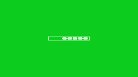 4K Animated Loading Icon, Progress Indicator, Loading Screen, Green Background Stock Footage 312166927