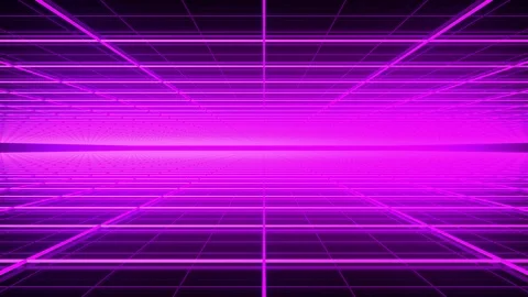 4K Animated Looping Neon Grid Tunnel Vidéo 108532144