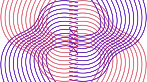 4k animated Monoline Aesthetic Element patterns isolated in white background Stock Footage 274387752