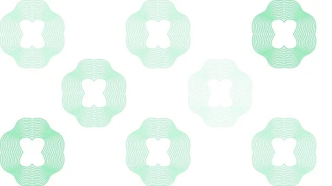 4k animated Monoline Aesthetic Element patterns isolated in white background Stock Footage 274387902