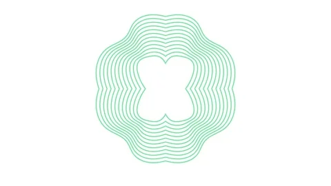 4k animated Monoline Aesthetic patterns isolated in white background Stock Footage 274387718