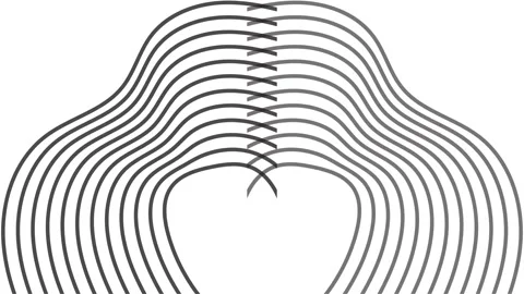 4k animated Monoline Aesthetic patterns isolated in white background Stock Footage 274387908